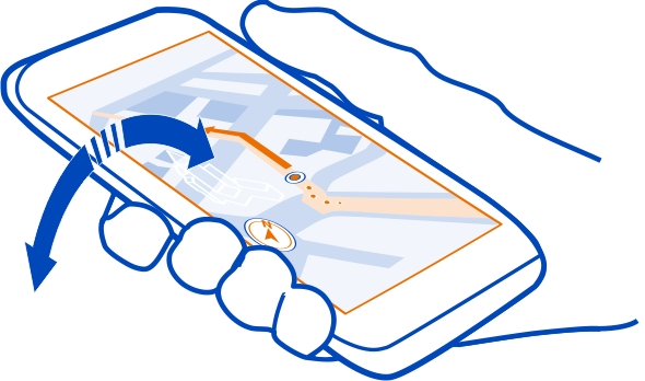 84 Mappe Utilizzare la bussola Quando la bussola è attivata, sia la freccia della bussola che la mappa ruotano automaticamente nella direzione in cui è rivolta la parte superiore del telefono.