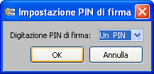 4. PIN per la firma avanzata Alcune smart card, inoltre, in fase di firma richiedono la digitazione di un secondo PIN, denominato PIN per la firma avanzata (che comunque è identico al primo).