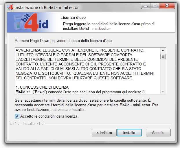 Selezionare Installa m.