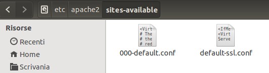 sudo gedit /etc/apache2/sites-available/default-ssl-conf Nell editor di testo troviamo le corrispondenti righe da modificare: SSLEngine on SSLCertificateFile /etc/apache2/ssl/owncloud.