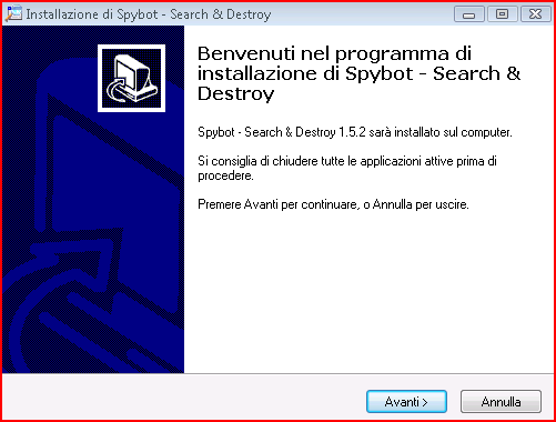 Installare Spybot Search & Destroy Spybot S&D 1.5 è un software completamente gratuito e può essere scaricato all'indirizzo http://www.safer-networking.org/it/download/index.