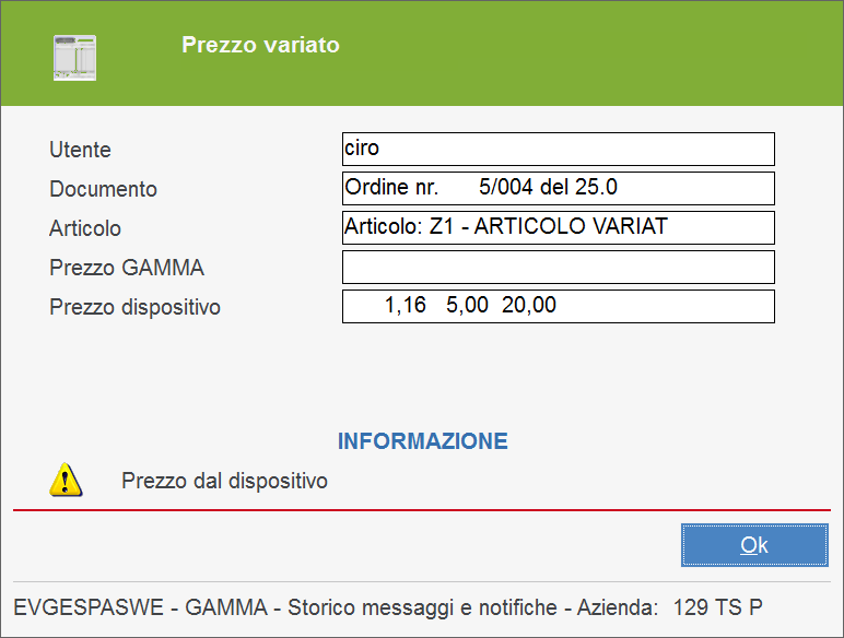 Estrazione/ Importazione dati GammaApp EXPAPP Esportazione dati Nel caso di invio della configurazione da parte di un utente non amministratore, non era eseguita l esportazione.