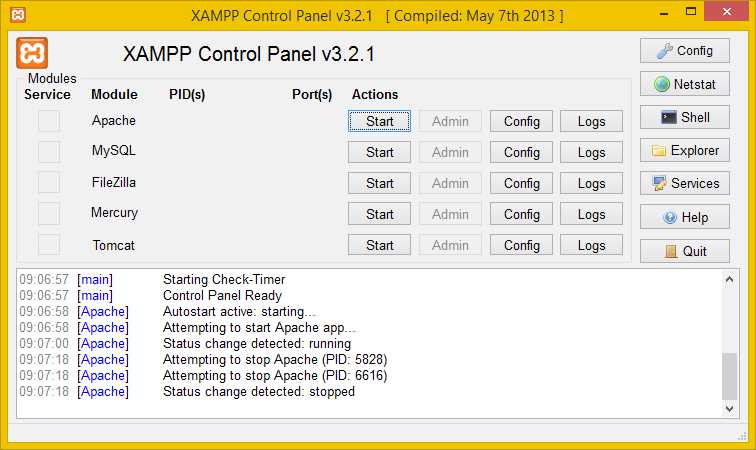Codice Progetto: 15001 Pagina 19 di 22 Test Per la fase di test si è scelto di provare l'applicazione in locale tramite un'installazione, chiamata XAMPP.