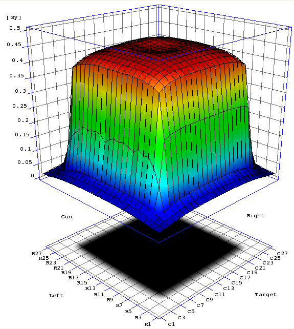 I profili dei due campi registrati dall OCTAVIUS, a sinistra quello di dimensioni (10 10) cm 2, a destra quello di (20 20) cm 2, sono i seguenti: Figura 75: A
