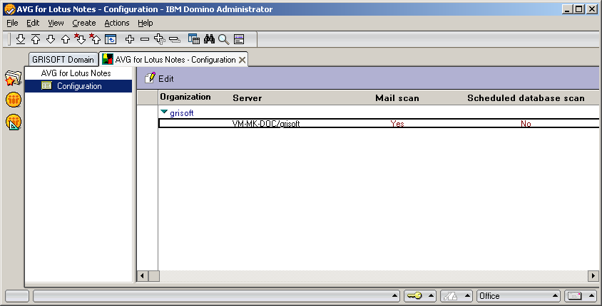 In questa finestra selezionare il server in cui si desidera posizionare il database di configurazione di AVG.