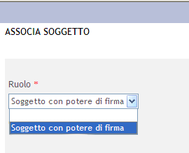 Figura 132 Ricerca Firmatario Per ricercare un Soggetto Firmatario già presente a sistema, inserire il Codice Fiscale nell apposito campo e cliccare l icona ricerca.