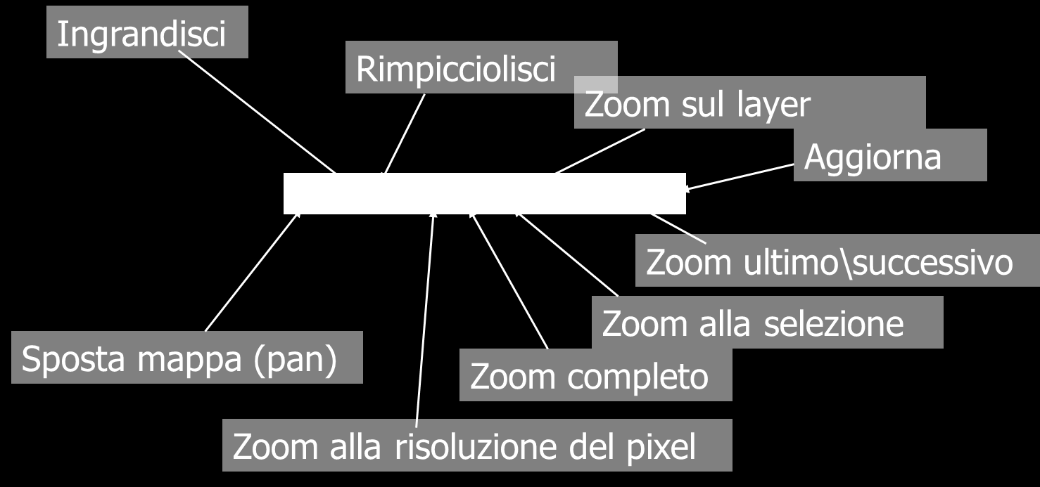 4. GESTIONE DEI LIVELLI INFORMATIVI Vediamo come navigare all interno della mappa ed interrogare i singoli oggetti presenti. 4.