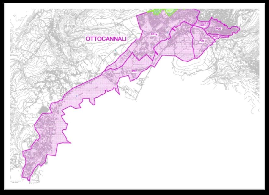 Zona Ottocannali Caratteristiche del territorio: collettori a valle di un vasto bacino