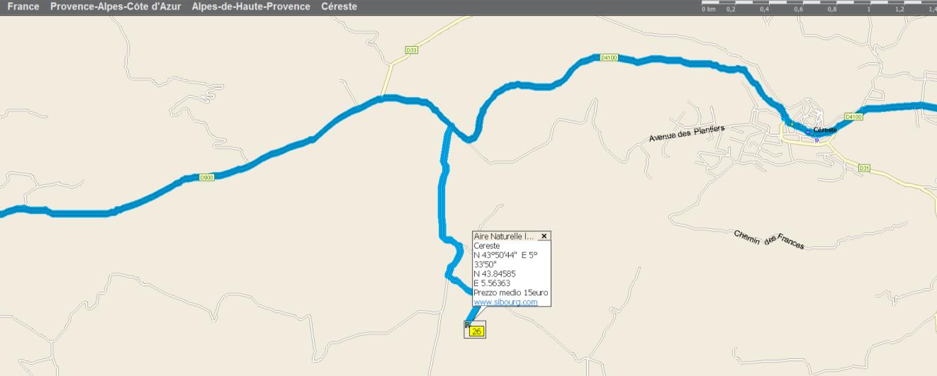 monte. Ore 15:00 partenza per Le Colorado Provencal, arrivo per le 15.30 (km 30).