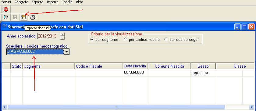 Cancellazione Allineamento di una CLASSE Una volta che una classe è stata allineata, è possibile eventualmente cancellare l allineamento impostando nella colonna di stato l azione Disallinea.