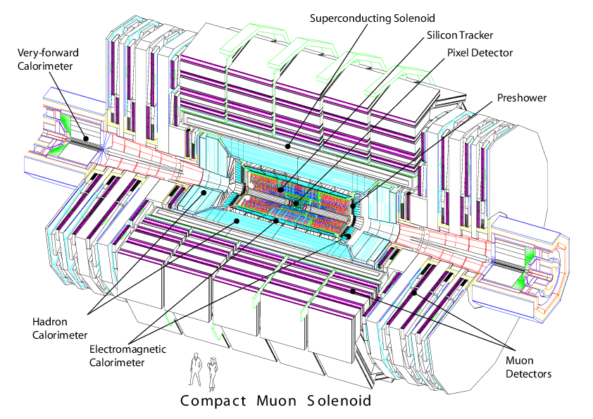 56 LHC e CMS Figura 2.3: Vista prospettica di CMS e dei vari sottorivelatori. La struttura di CMS è rappresentata nella figura 2.3 in cui si possono notare i sottorivelatori più importanti.