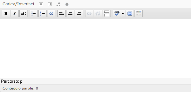 Come editare un testo in modalità visuale L'editor visuale presenta un buon numero di funzioni.