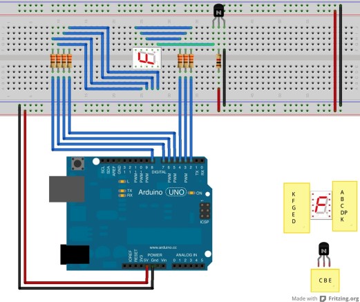 7 segmenti: il circuito La