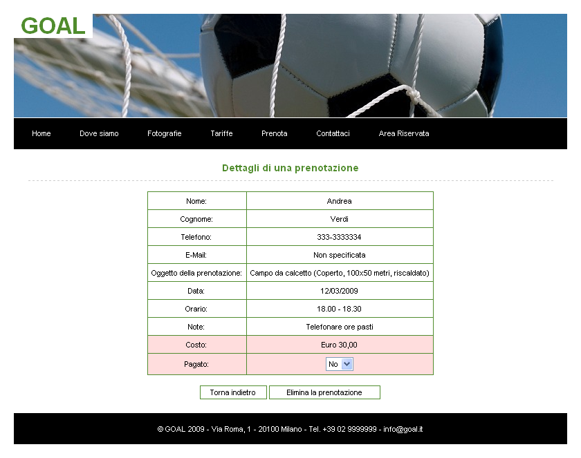 Nella parte finale della pagina è presente un menù a tendina Seleziona un periodo diverso che consente di selezionare un altra settimana nell arco di tempo che va dalla data in cui si è stabilito a