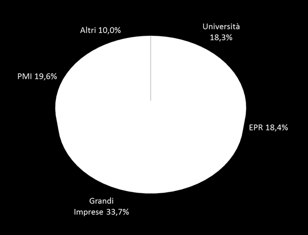 Ripartizione % della partecipazione