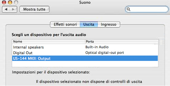 Pannello di controllo. Cubase LE4 22 Cliccare su Suono nella finestra Preferenze di sistema.