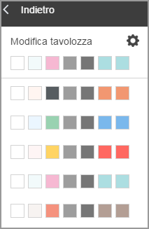 2. Selezionare il colore o i colori desiderati dalla tavolozza Se si desidera modificare la