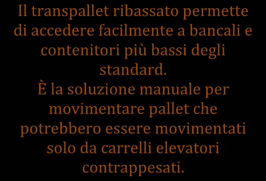 CODICE ARTICOLO RM/6014 MODELLO RTD51 Portata max Kg 1500 Altezza minima forche mm 51 Altezza massima forche mm 165 Ruote direzionali mm 2 gomma Ø 180 x 50 Rulli mm 4 PU