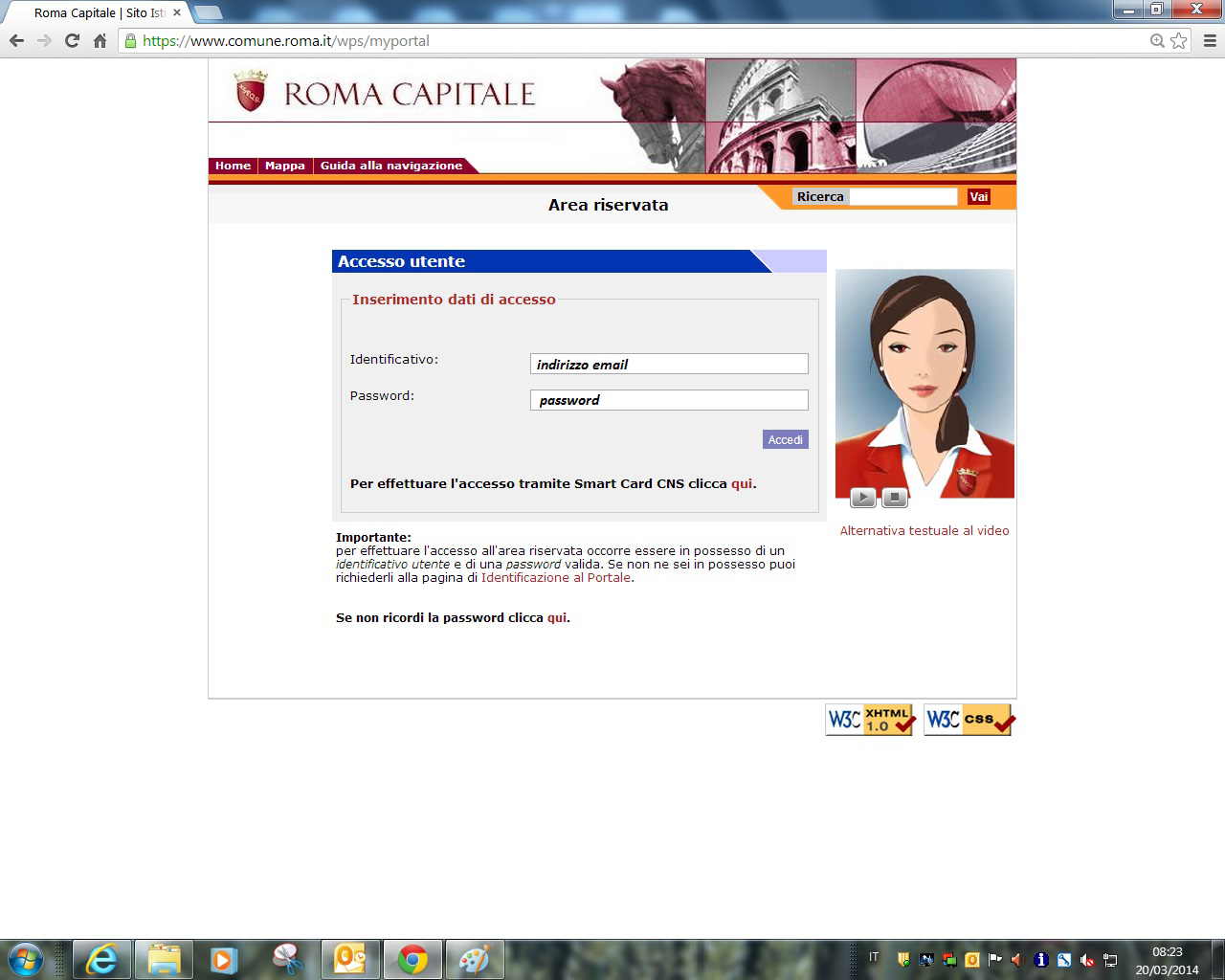 Guida all Identificazione 10 2.2 Richiesta di Identificazione Sull home page del sito istituzionale www.comune.roma.