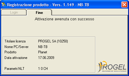 Planet: note per la gestione delle Licenze (Pagina 6:11) (segue) Attivazione Automatica della Licenza d'uso La compilazione del campo "Informazioni supplementari sul PC/Server" non è obbligatoria per