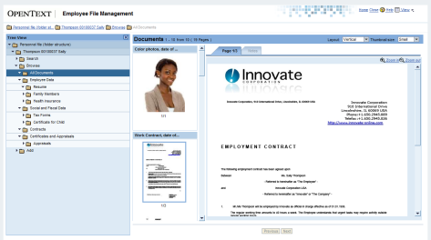 Employee File Management: le funzionalità Acquisizione: Scan, Drag & Drop Barcode, email, Self-Service Upload, Mass Import.