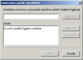 Confermiamo con OK; torneremo alla finestra Nuova regola posta elettronica e da questa selezioniamo dall'elenco le azioni da effettuare (eliminazione del messaggio, spostamento in una cartella