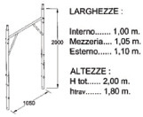 PONTEGGI PREFABBRICATI TIPO PORTALE BOC - Marchio EU-N. 1 - L A R G H E Z Z A T E L A I - MODELLO BOC 105 - ZINCATO A CALDO Autorizzazione Ministeriale N 15/0009739/14.03.01.03 del 01.06.