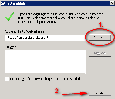 Verificare che sia già presente l indirizzo del nuovo sito https://lombardia.webcare.