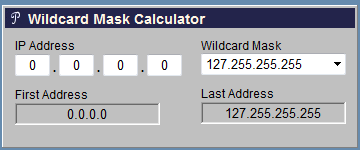 In inglese: IP Subnet Calculator Online http://www.subnet-calculator.com/ Wildcard Mask Calculator Online http://www.subnet-calculator.com/wildcard.