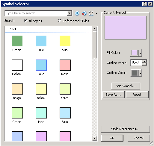 4. proprietà dei layer - simboli Come per gli elementi di tipo