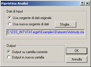 Capitolo 8: STATISTICA Visual Basic Si adottino le impostazioni predefinite così come sono, e quindi si faccia clic su OK.