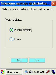 12. attivare la casella Memorizza il punto solo se lo voglio registrare dopo averlo individuato 13. per picchettare il punto potete usare la schermata RIF 14. selezionare NORD 15.