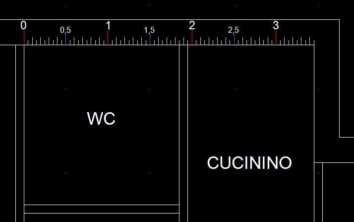 Opzione 3 Tra due Punti assegnati Attivando questa opzione verrà creato un Righello tra i due punti selezionati dall utente.