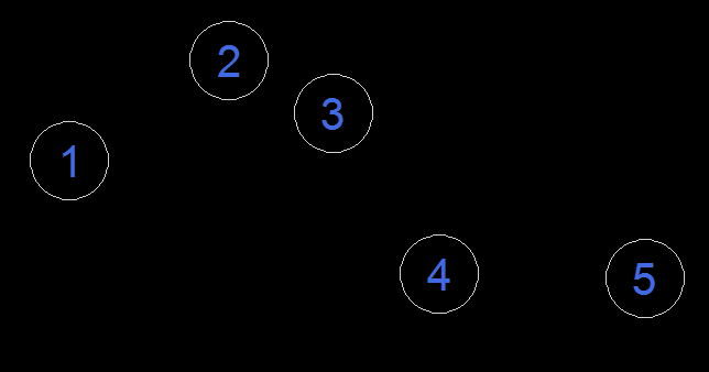 NUMERAZIONE AUTOMATICA Questa funzione, come già indicato, consente di scrivere nel disegno una serie di numeri consecutivi nei punti indicati dall utente.