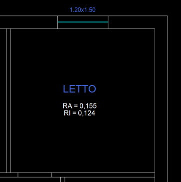 RAPPORTI AEROILLUMINANTI Questa utility consente di calcolare e scrivere nel disegno i rapporti aeranti e/o illuminanti dei diversi ambienti costituenti il progetto.