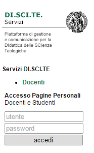 PPS Login Si accede tramite la sezione DISCITE presente in Homepage.