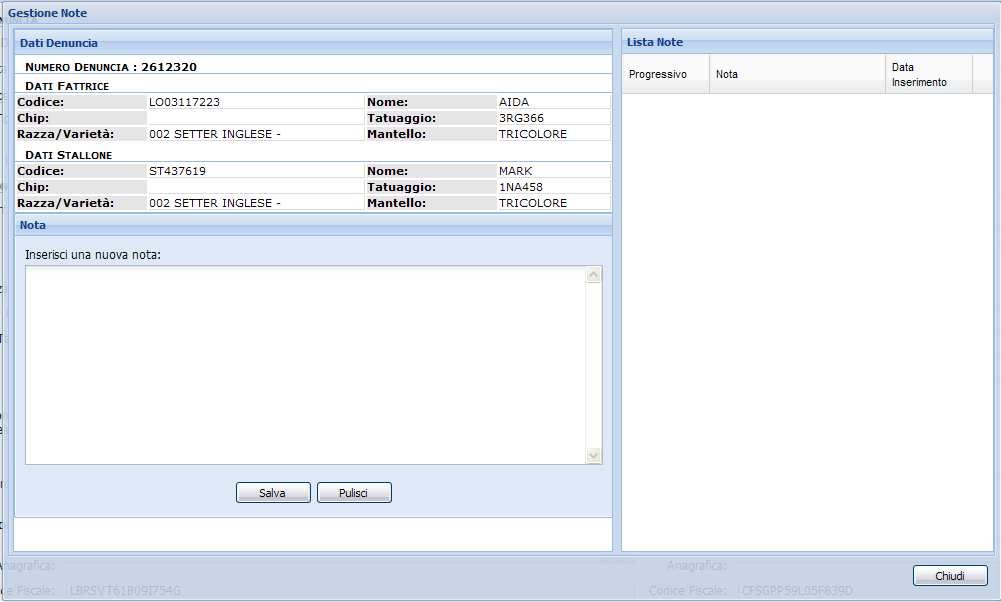 UpLoad File: L applicazione da la possibilità di inserire dei file relativi all operazione tramite il tasto UpLoad File.