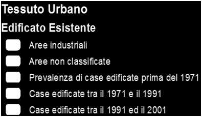 Figura 5: Particolare delle sezioni censuarie di riferimento e anno di costruzione