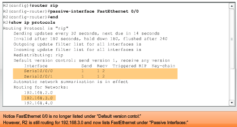 Summerizzazione e Processamento degli aggiornamenti ROUTER RICEVE un aggiornamento The following two rules govern RIPv1 updates: If a routing update and the interface on which it is received belong