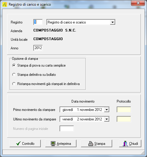 4.4 Stampa registro Funzione accessibile