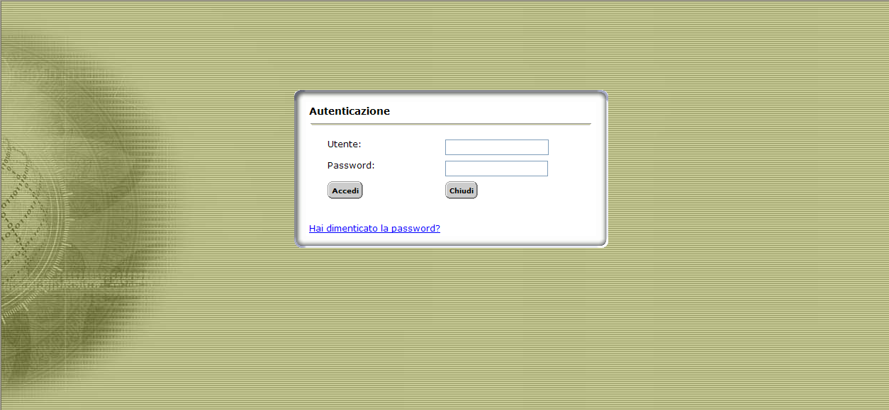 Utilizzo della console di cambio password Dalla pagina di login, selezionando il link Vuoi cambiare la password o la