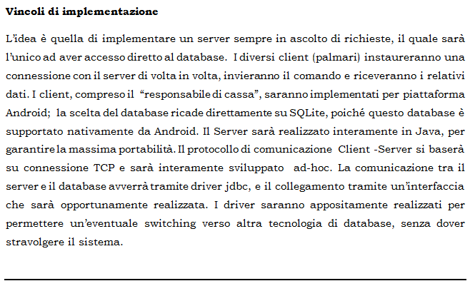 Raffinamento elaborato «SPECIFICHE