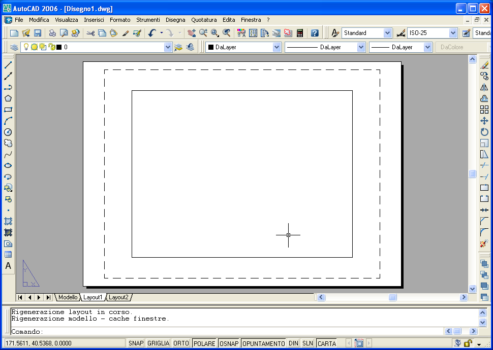 Uso dei layout Il layout permette di comporre la pagina stampata.