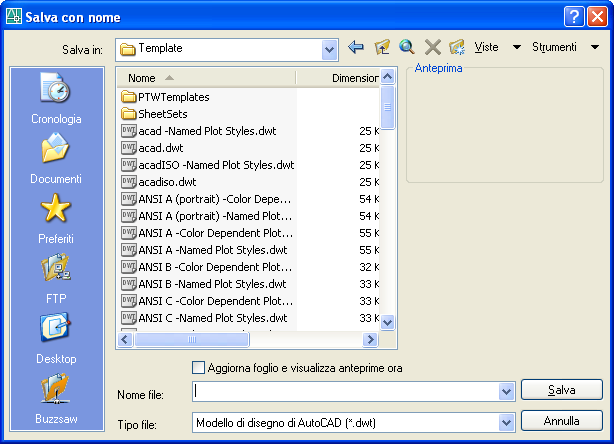 Prova: apertura di un file modello di disegno 1 Fare clic sul menu File Nuovo.