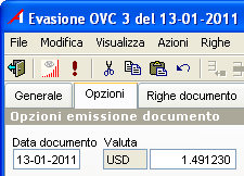 In questo modo sarà possibile creare il documento con il valore attuale del cambio e non con il valore definito nel documento che si sta prelevando.