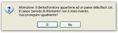 1.3 Black List 1.3.1 Cliente/Fornitore per Black List Nella testa del movimento contabile è stato introdotto il nuovo campo Cliente/Fornitore per Black List, visibile nella sezione Iva: Questo campo