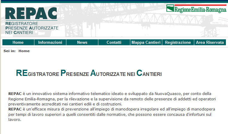 Il sito web: