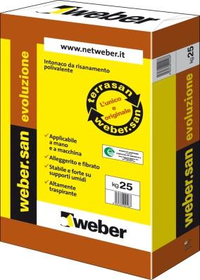 Gli intonaci da risanamento Weber I VANTAGGI Applicabili su murature umide di varia natura ed efficaci su tutti i tipi di sali Grande semplicità applicativa Prodotti unici, non richiedono trattamenti