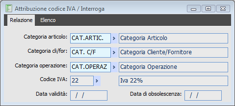 Modulo Archivi Contabili Modificare eventuali "Attribuzioni iva" sostituendo il codice iva con aliquota al 21% con il codice iva con aliquota 22%. Di seguito immagine di esempio Fig.