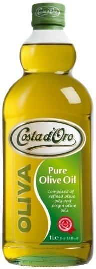 OLIVA Olio di Oliva L Oliva Costa d Oro è un olio delicato, leggero nel gusto e nel sapore, frutto di oli di oliva raffinati ed extra vergini di eccellente qualità.